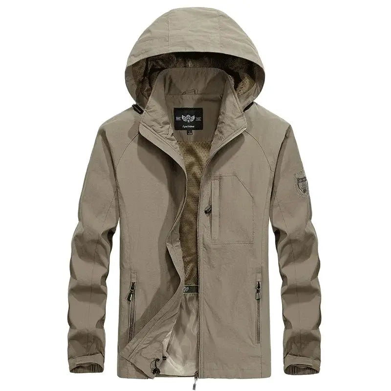 Men's Waterproof Military Jacket Spring Autumn Casual Windbreaker Jackets Mens Breathable Hooded Outdoor Thin Coats 6XL Clothes