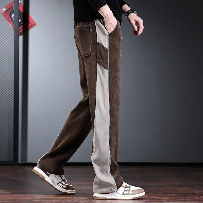 saferido Pocket Trend Polyester Male Trousers Classic Clothes Low Price Stylish Korean Style Baggy Men's Casual Pants Original Clothing