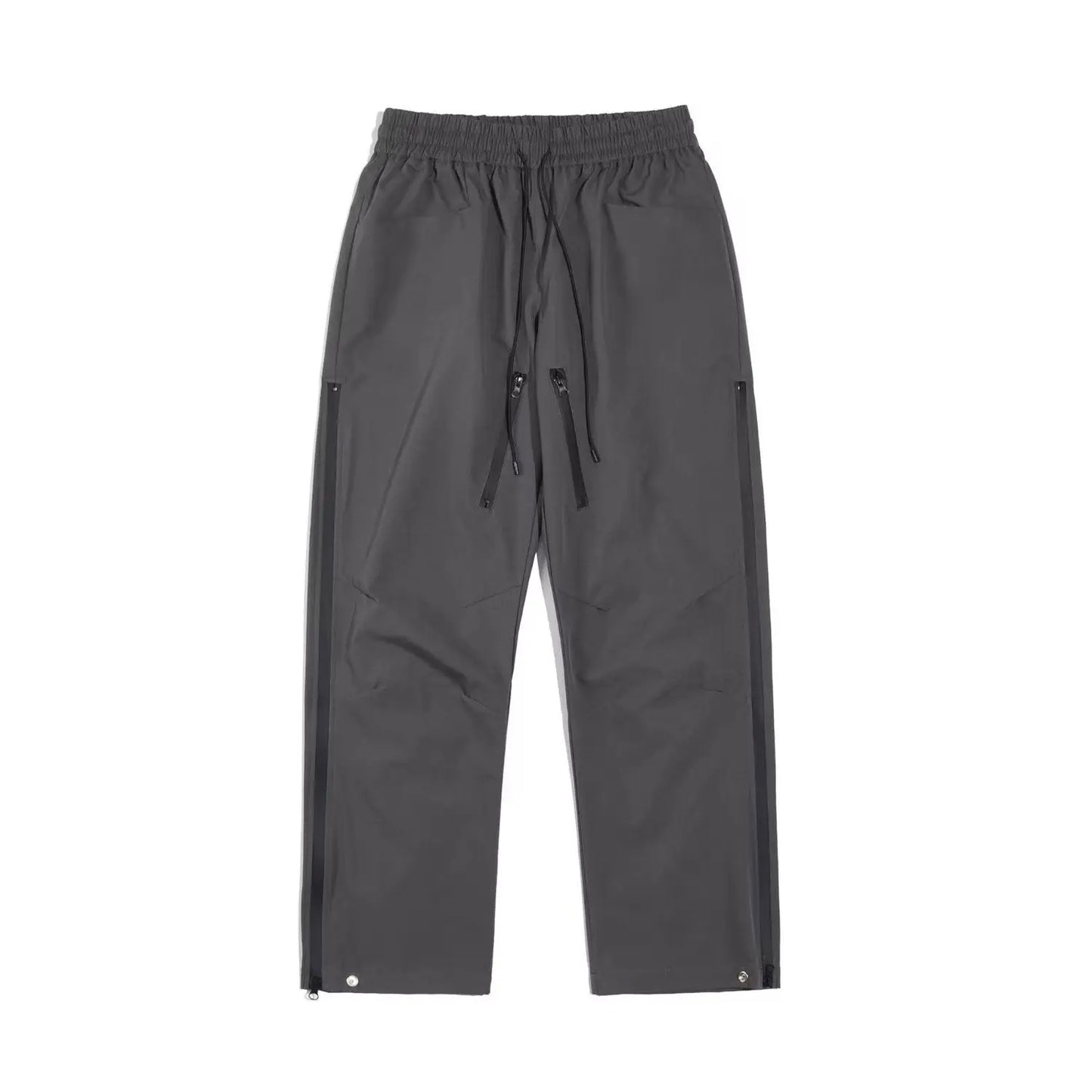 saferido High Street Korean Style Loose Open Casual Pants Men's Zipper Casual Straight Tube Waterproof Charge Pants