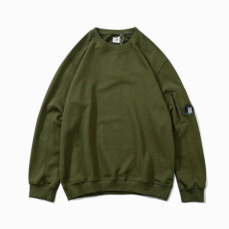 saferido Fall Winter Male Collection Casual Fashion Style O-Neck Loose Fit Sweatshirt for Men Oversized Outwear Men Clothing Street Grey