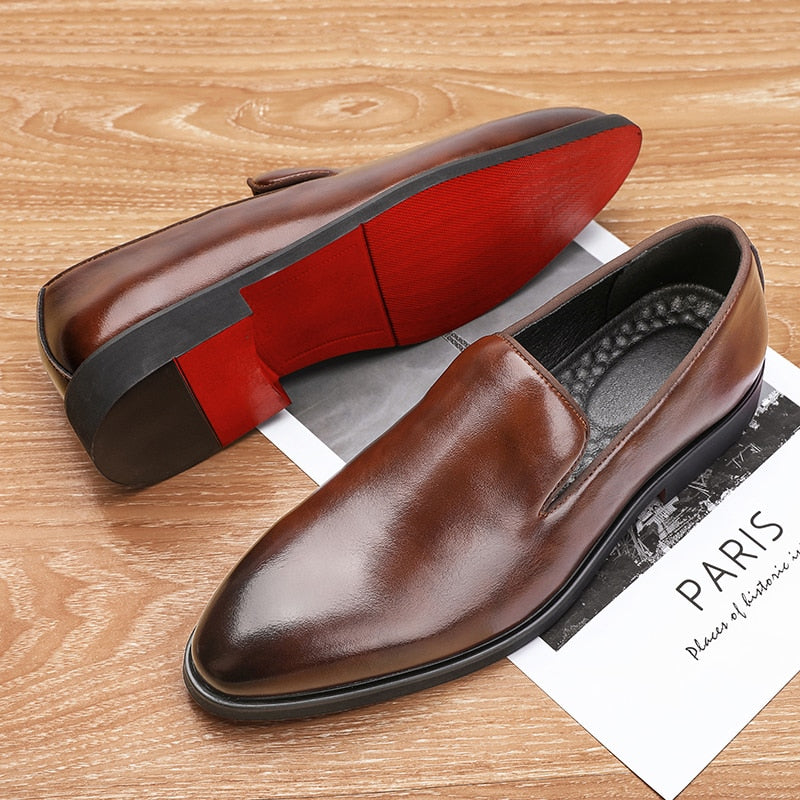 saferido Classic Red sole Men's Casual Loafers Driving Shoes Moccasin Fashion Male Flats Breathable Men Lazy Shoes Slip-On Wedding Shoes