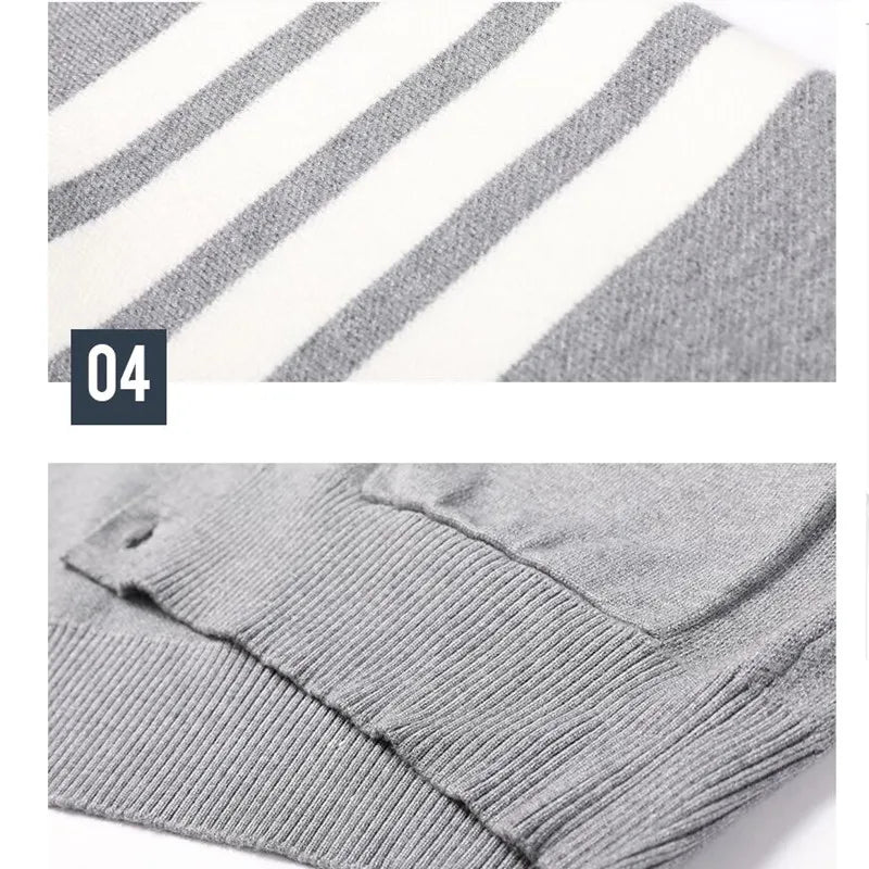saferido Top Grade New Autum Winter Brand Fashion Knitted Men Cardigan Sweater Black Korean Casual Coats Jacket Mens Clothing M-3XL