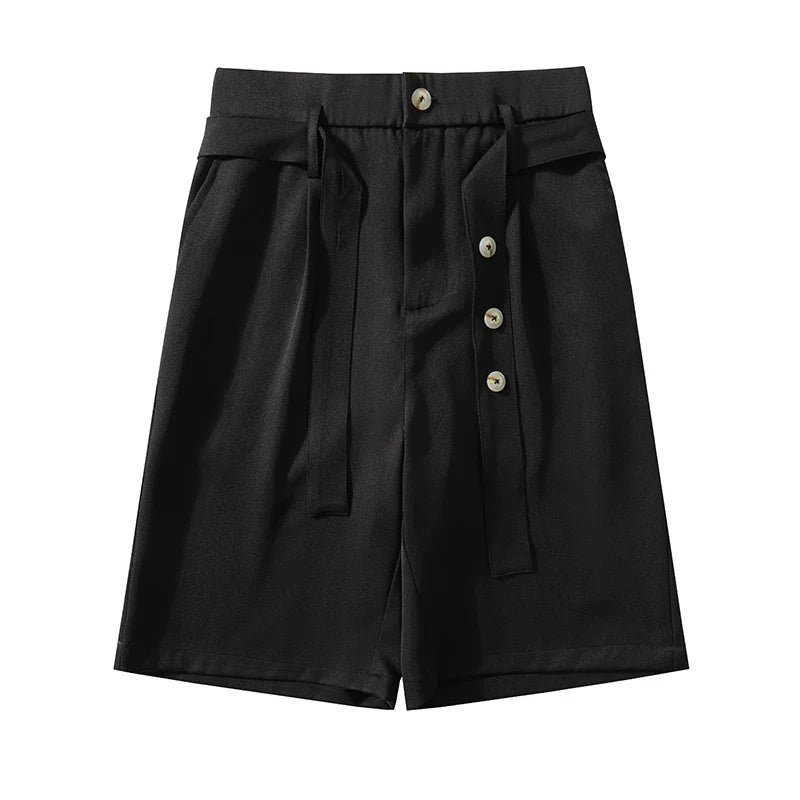 saferido Summer Suit Shorts Men Fashion Social Mens Dress Shorts Korean Loose Casual Suit Shorts Mens Office Formal Shorts Large Size
