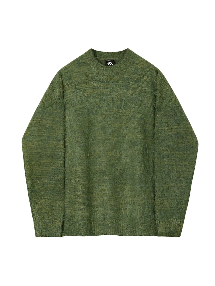 saferido Spring Autumn Fashion Mens Knitted Sweaters Casual O Neck Solid Warm Loose Fit Sweaters Pullover Male Knitwear C57