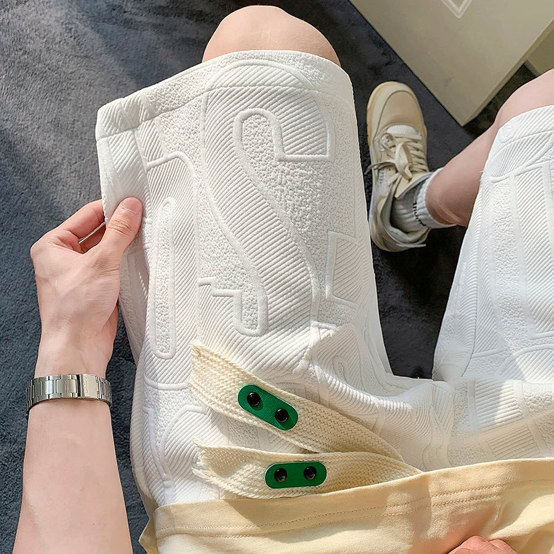 saferido Korean Simple Functional Work Shorts Men 2024 Summer Thin Y2k Casual Youthful Streetwear Hip Hop Sports Five Point Short Pants