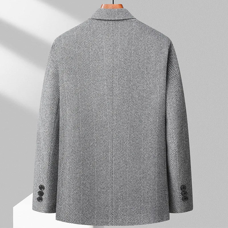 New Men's Fashion Business Korean Gentleman Wool Gentleman Trend Slim Hong Kong Style British Style Casual Wedding Blazer