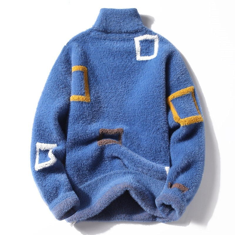 Sweaters men Winter Letter pattern thick sweater men Student youth sweaters autumn Men's wool pullovers size S-3XL