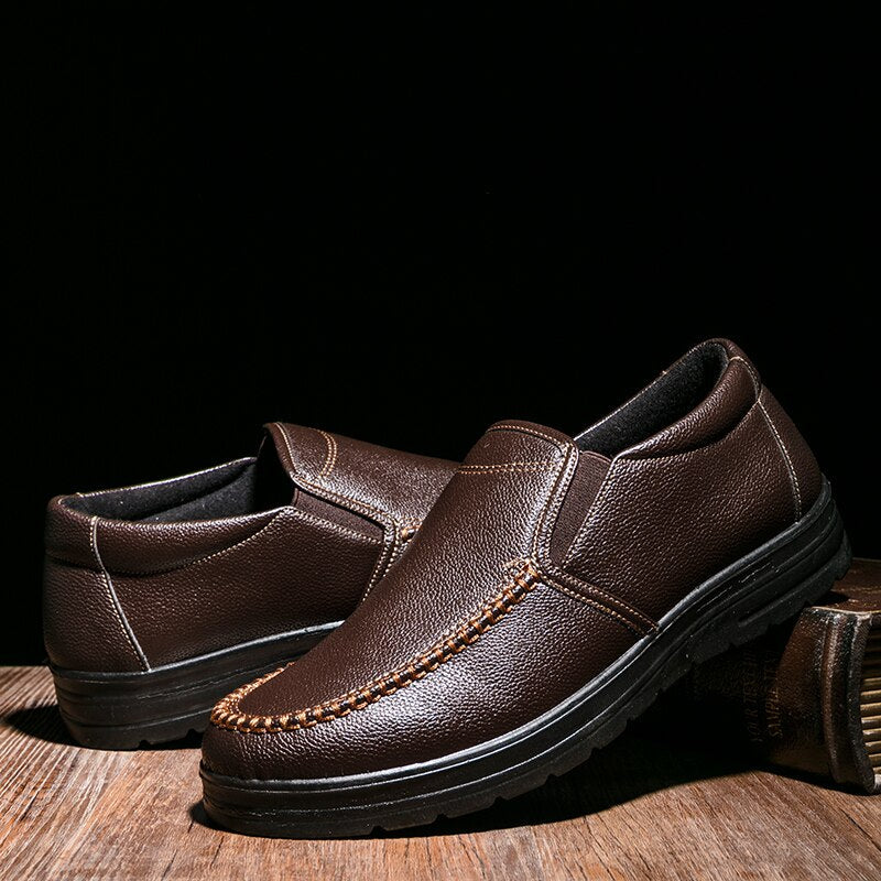 saferido Men Loafers Light Leather Casual Shoes Male Outdoor Walking Shoes Comfortable Mens Sneakers Soft Loafers Male Shoes