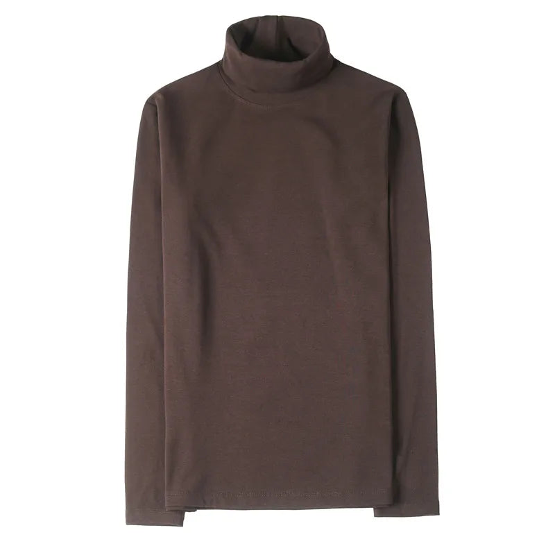 saferido Clothing Man Spring Autumn Casual Long Sleeve T-shirt/Male Slim Fit Fashion High Collar Pullover Man T-shirts S-4XL
