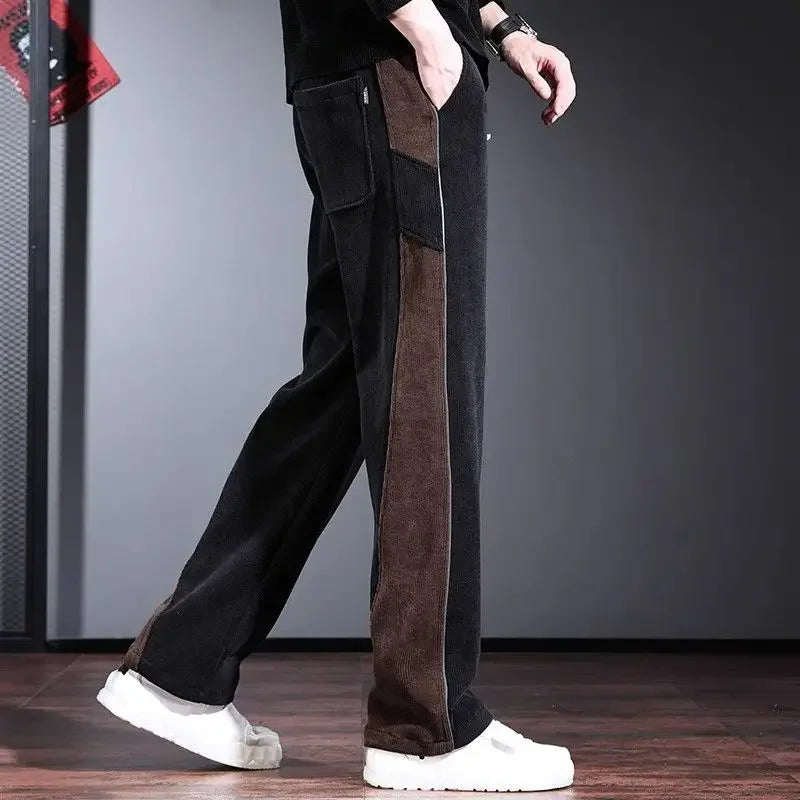 saferido Pocket Trend Polyester Male Trousers Classic Clothes Low Price Stylish Korean Style Baggy Men's Casual Pants Original Clothing