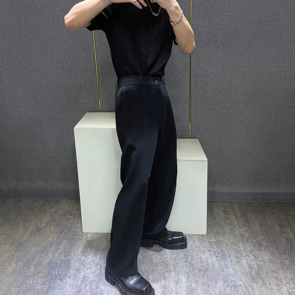 saferido Mens Trousers Simple Business Light Casual Pants Autumn British Style All-Match Comfortable Straight Pants Men'S Clothing 2024
