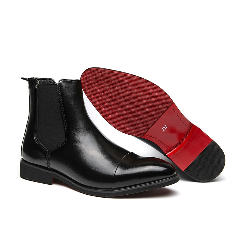 saferido Men Formal Ankle Boots Business Casual High Quality Men Dress Office Chelsea Boots Male Slip-On Oxfords Luxury Designer Shoes