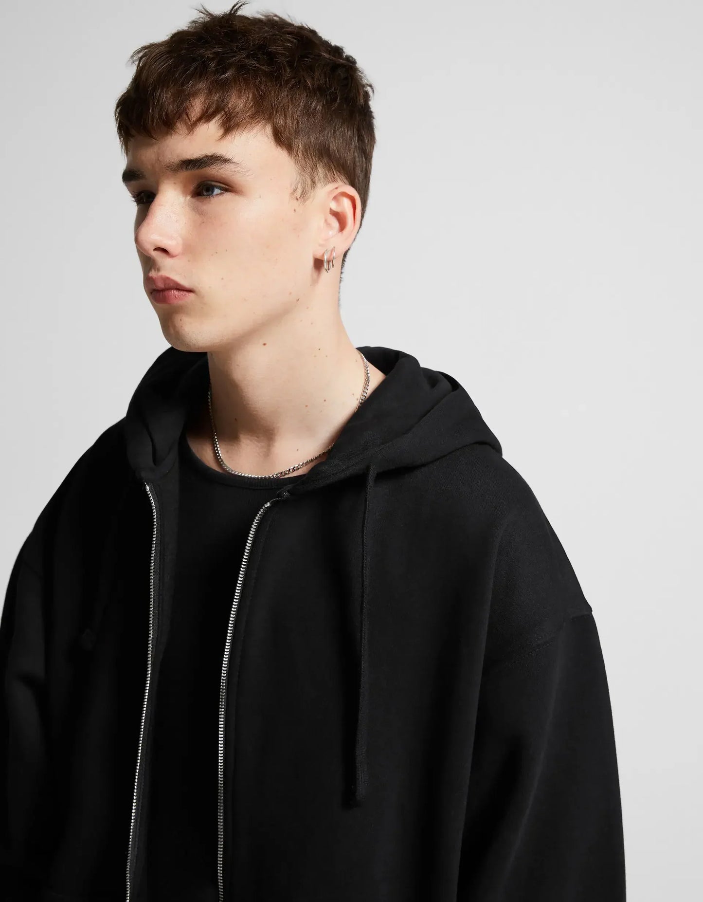 saferido 600GSM 95% Cotton Solid Retro Oversize Hoodie Unisex Winter Warm Zipper Up Open-Up Hoodies Vintage Classic Streetwear Loose Coat