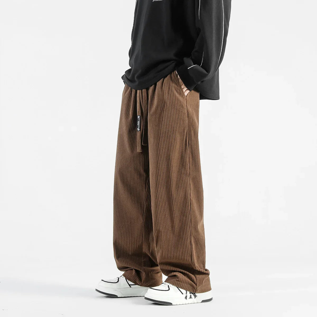 saferido Y2k Harajuku Corduroy Baggy Sweatpants Harem Pants Men Korean Fashions Wide Leg Pants Japanese Streetwear Joggers Pants