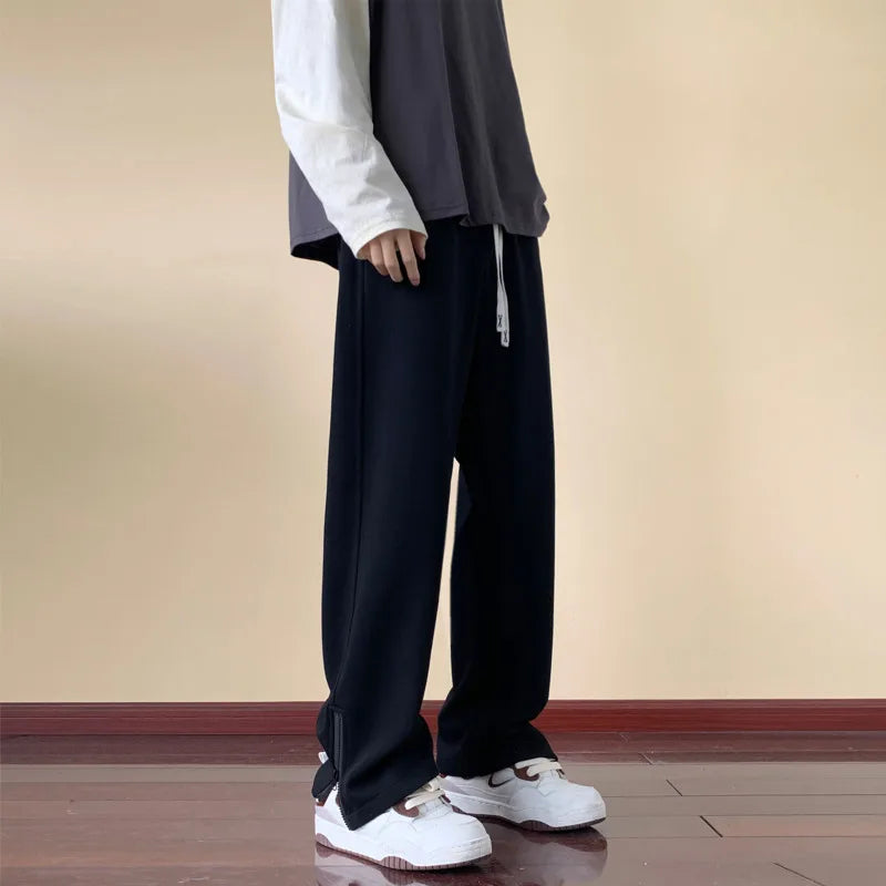 Autumn Sports Pants Men Oversized Casual Wide-leg Pants Men Streetwear Sweatpants Loose Straight Pants Mens Joggers Trousers