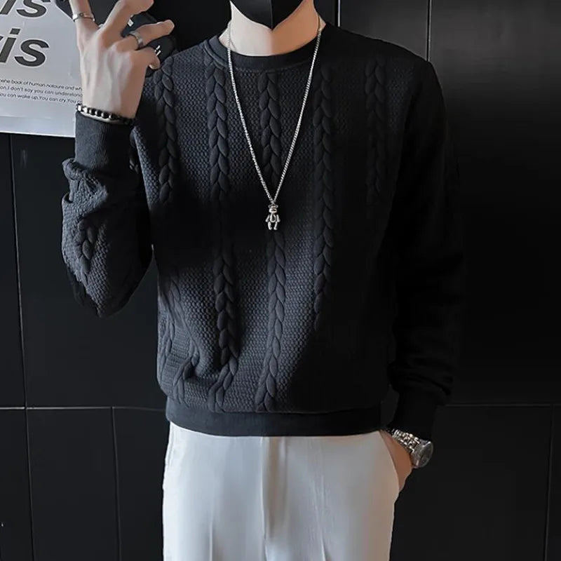 saferido Streetwear Cotton Men's Sweatshirt Casual Solid Color Long Sleeve Spring Sweatshirt Men Quality Classic Mens Clothes S-3XL