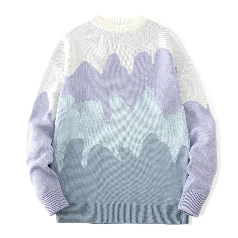 New Autumn Winter Casual Sweater Men Loose Harajuku Style Round Neck Long Sleeve Mens Fashion Pullovers Trendy Sweaters