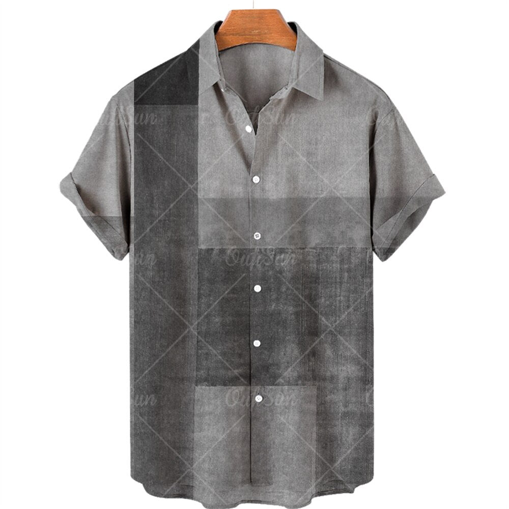 Male Shirt Oversized Plaid Floral Short Sleeve Tops Summer Casual Holiday Buttons Social Luxury Clothing Men Hawaii Shirts 5XL