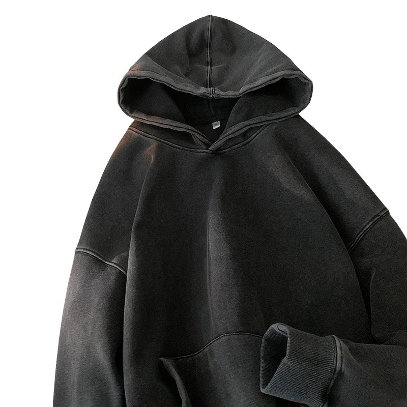 saferido Men Sweatshirts Washed Hoody Vintage Streetwear Baggy Fashion Harajuku Female Casual Hoodies