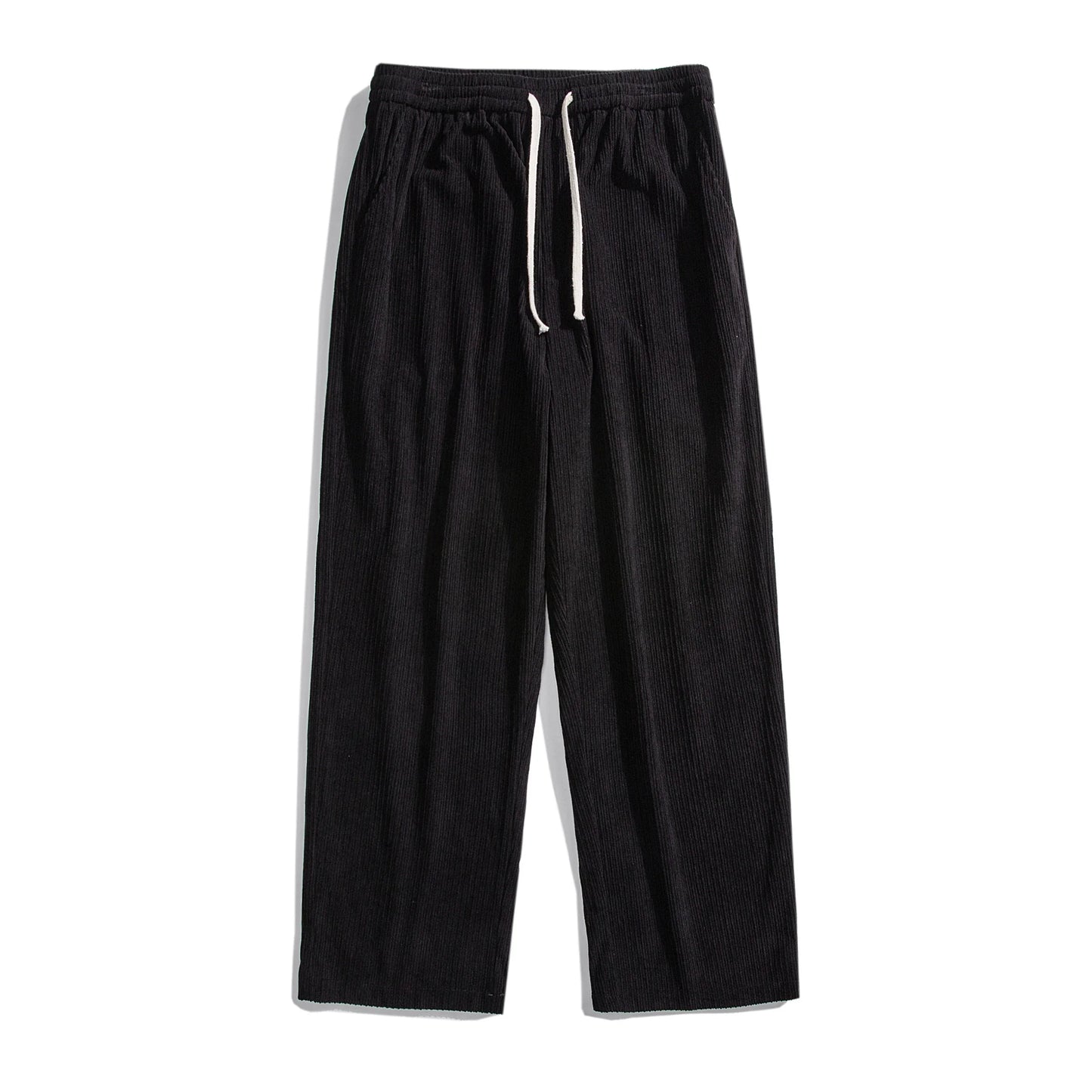 saferido Men's Casual Pants Loose Straight Corduroy Pants Elastic Waist Sweatpants Fashion Streetwear Spring Men Sports Jogger Trousers