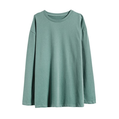 Spring Autumn Long Sleeve T-shirts Men O-Neck Collar Cotton T Shirt Fashion Casual Comfortable Oversized Tops Tees For Man Women