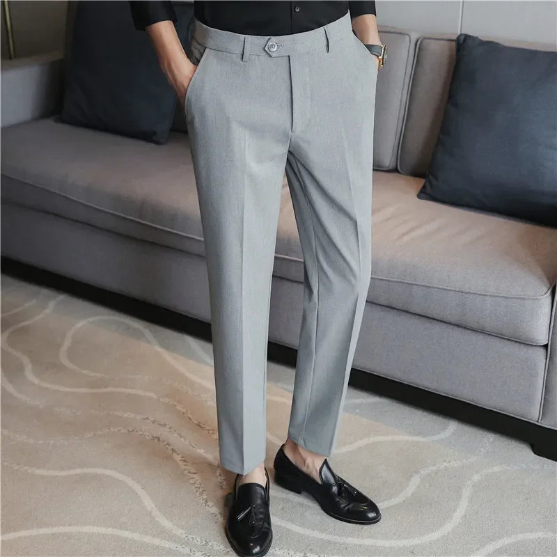 Men Dress Pants Autumn New Slim Fit Casual Pantalon Homme Wedding Party Formal Suit Trousers Men Clothing Oversized 28-42