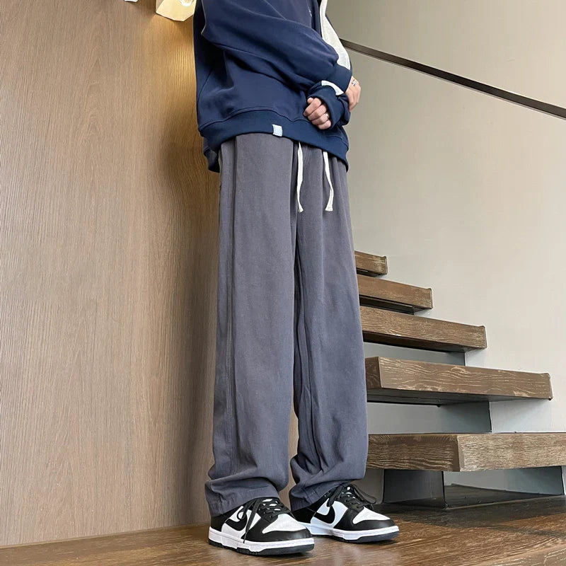 saferido Tracksuit Black Korean Fashion Joggers Pants Y2k Baggy Tactical Cargo Pants Khaki Harajuku Casual Stacked Sweat Pants