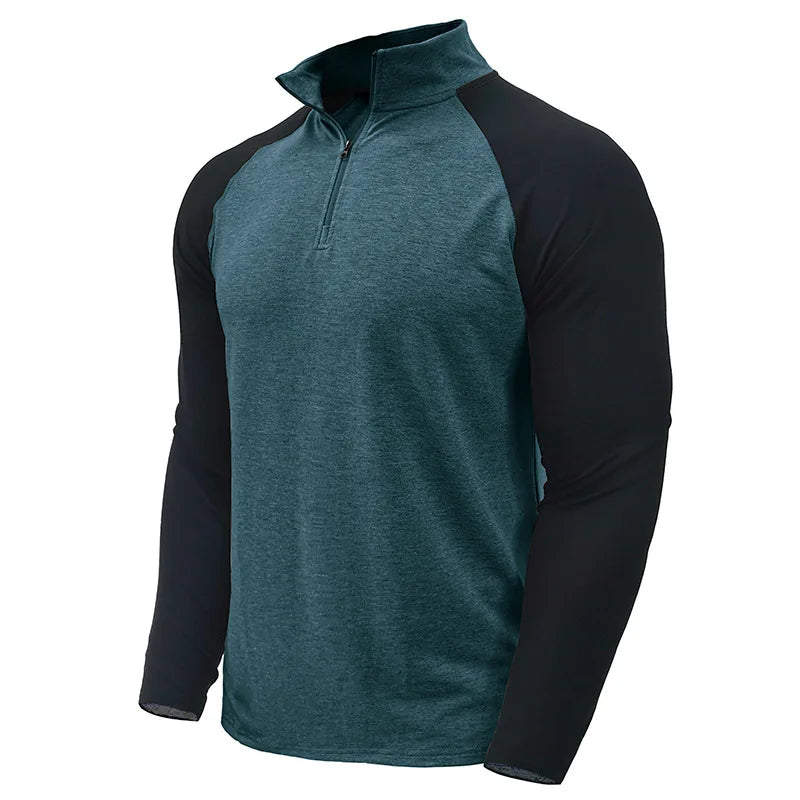 saferido Men Sweatshirts Spring Men's Hoodies Pullover Half Zipper Male Sports Hoody Outdoor Autumn Solid Color Turtleneck Sweaters