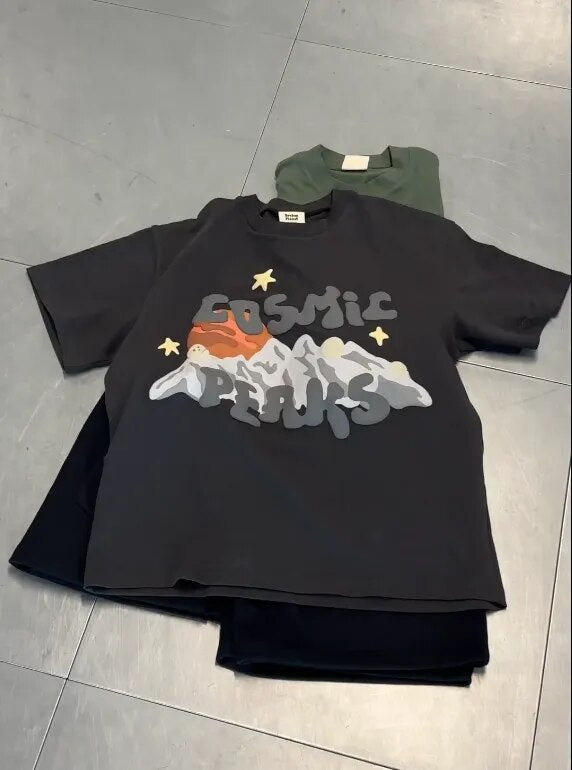 Summer Cotton Tees Tshirts Mens Womens Graphic T Shirts Oversize Loose Short Sleeved Top Harajuku Fashion O Neck Clothing
