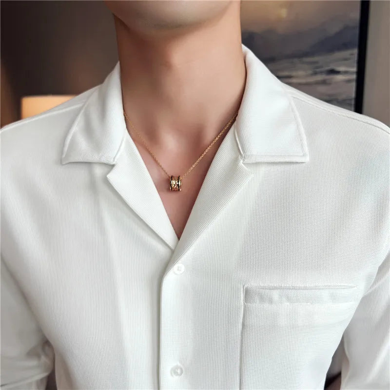 saferido Men Spring High Quality V-Neck Stylish Long-Sleeved Shirts/Male Slim Fit Business And Casual Office Dress Shirts Tops 4XL