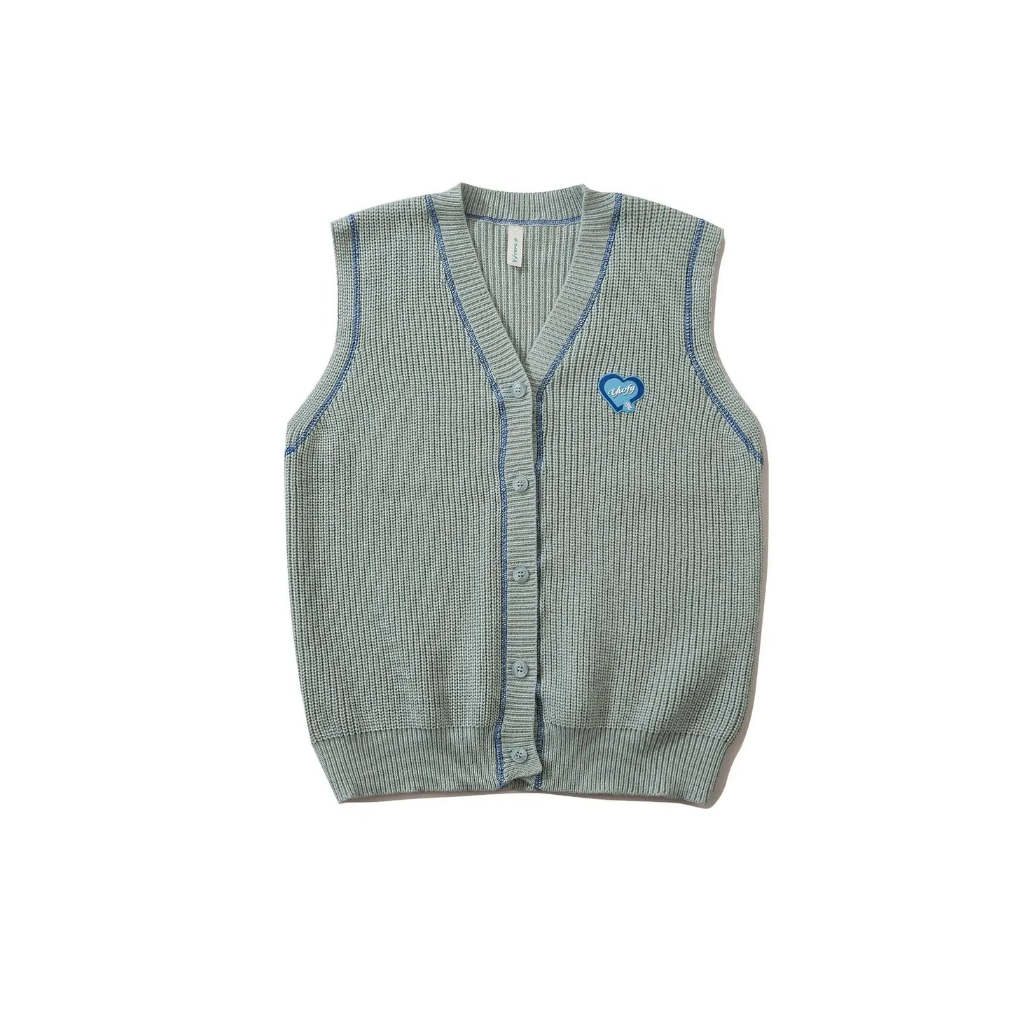 saferido Korean Knitted Cardigan Men Causal V-neck Solid Student Sweaters Vest Harajuku Loosed Couple Sleeveless Vests Spring Autumn