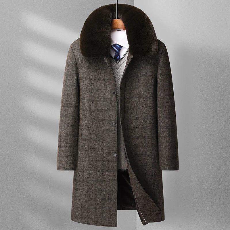 new Arrival Winter jacket Top quality woolen trench coat men,autumn fashion thicken warm wool overcoat male full size M-4XL