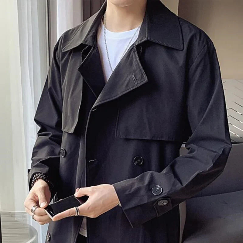 saferido Clothing Men's Spring High Quality Business Trench Coats/Male Slim Fit Long Casual Windbreaker Jackets S-5XL