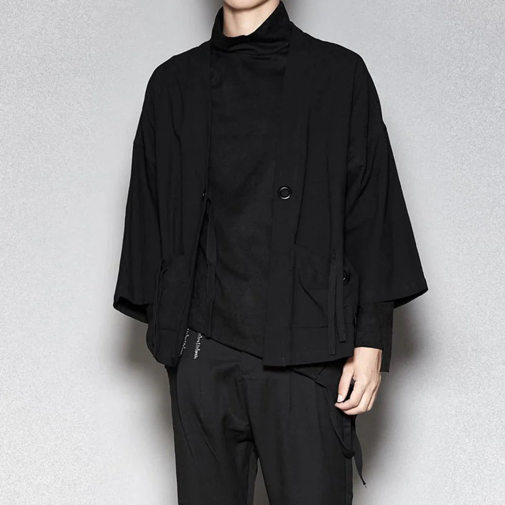 saferido Japanese Retro Kimono Robe Cardigan Shirt Men And Men Casual Yukata Haori Summer Thin Coat Tops Sunscreen Coat Beach Tops