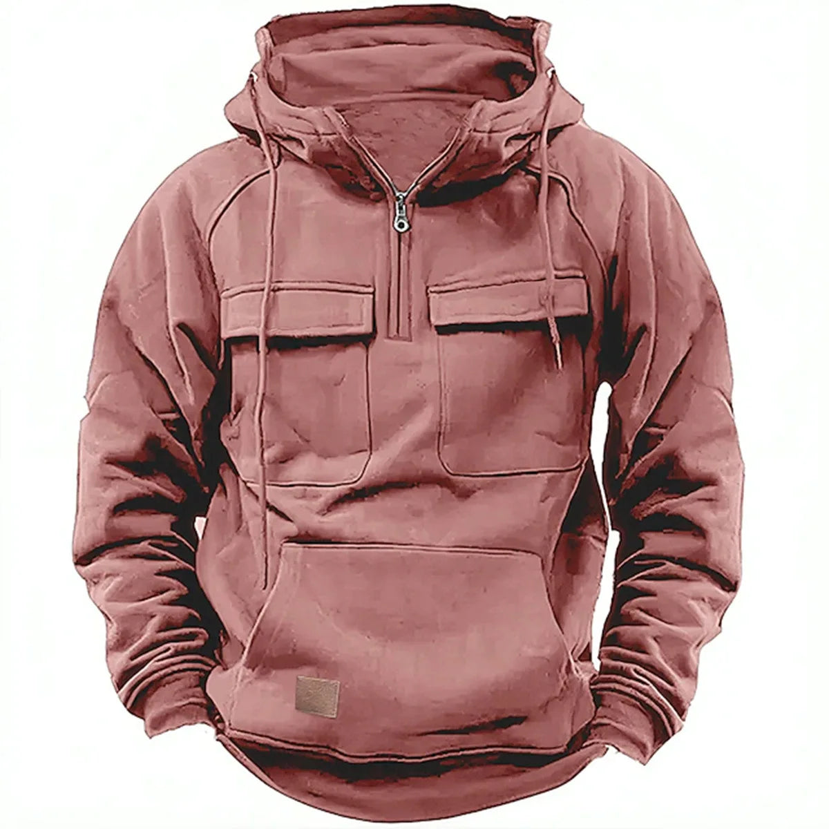 Vintage Men Hoodie Sweatshirt Street Man Clothing Men's Oversized Hooded Pullover Male Retro Harajuku Solid Color Hoody