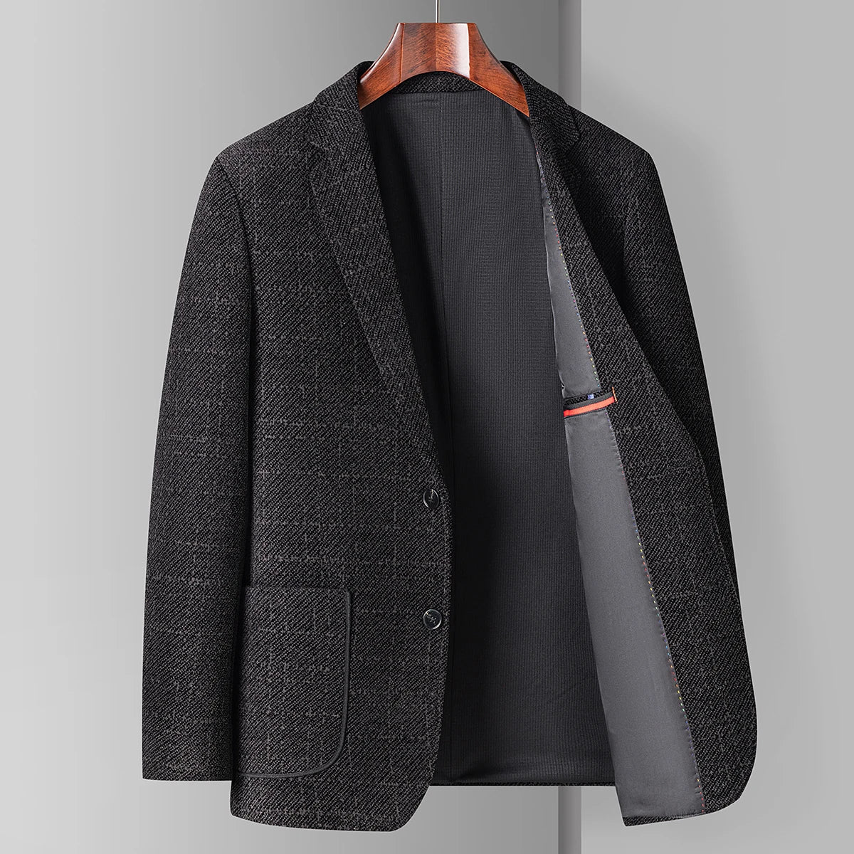 High-end Fashion Casual Suit for Men Autumn and Winter Light Luxury Business Single West Texture Will Be Ironed Men's Suit Coat