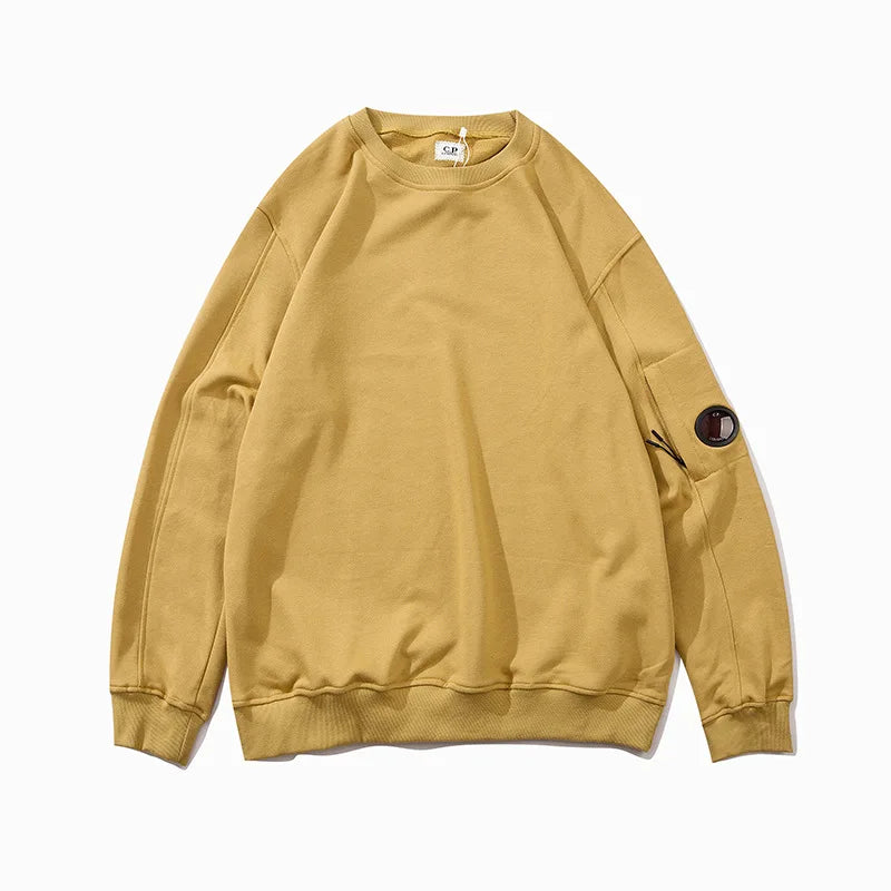 saferido Fall Winter Male Collection Casual Fashion Style O-Neck Loose Fit Sweatshirt for Men Oversized Outwear Men Clothing Street Grey