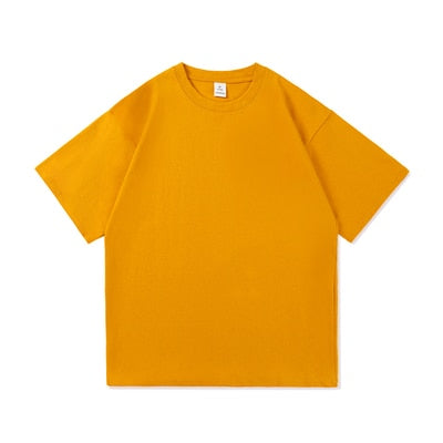 Men's Oversized Graphic Solid T Shirts Colorfuls 100% Cotton White Classical Tee Male Women Short Sleeve O-Neck Streetwear Tops