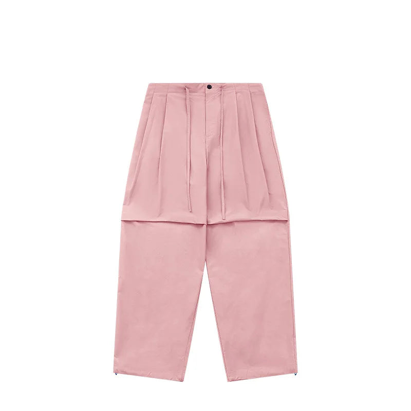 saferido Parachute Waterproof Pants Man Blue Oversize Sweatpants Men's Sports Trousers Male Casual Japanese Streetwear Hip Hop