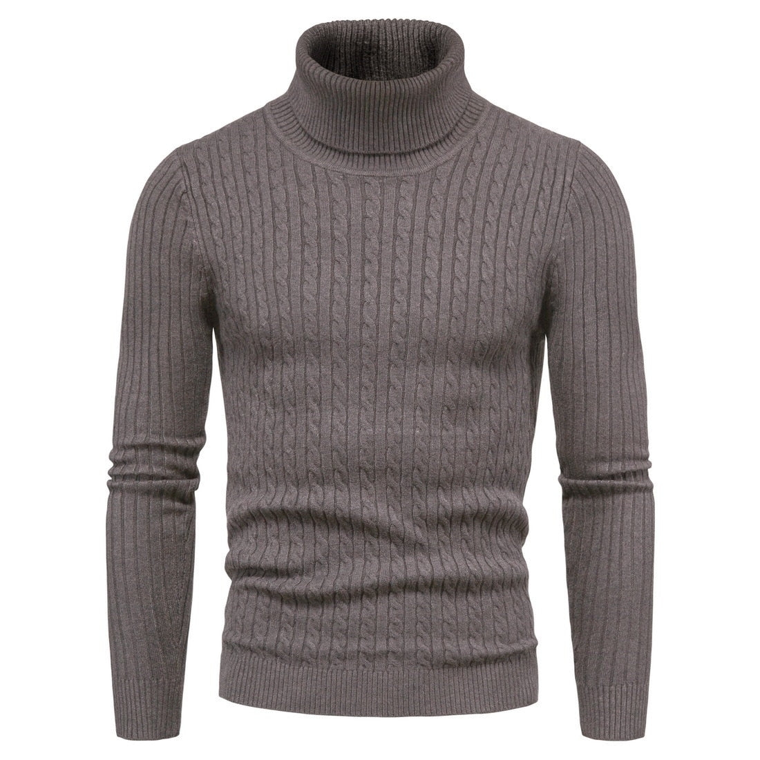 Autumn And Winter Turtleneck Warm Fashion Solid Color sweater Men's Sweater Slim Pullover men's Knitted sweater Bottoming Shirt