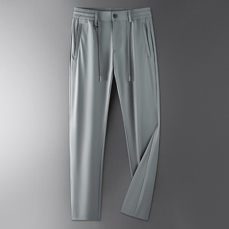 Brand Summer Pants for Men Business Casual Fashion Thin Breathable Men Trousers Mid Straight Solid Color Men Pants