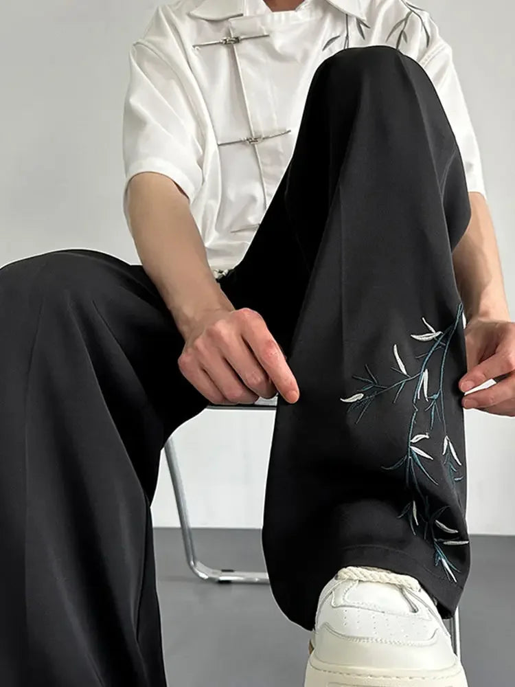 saferido Social Tailoring Business Work Man Suits Pants Office Ice Silk Cooling Trousers for Men Fabric Korean Style Clothes Designer Up
