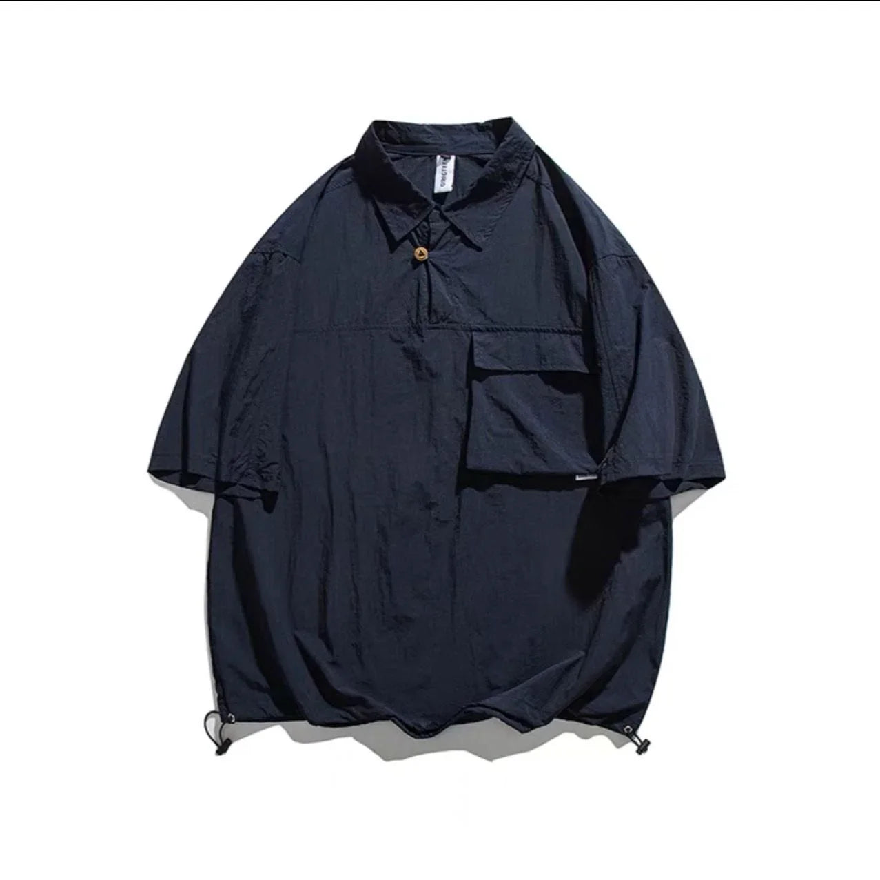 New Summer Japanese Mens Set Harajuku Mid Sleeved Trendy Shirt+ Wide-leg Cargo Pants 2-pcs Thin Casual College Male Suit