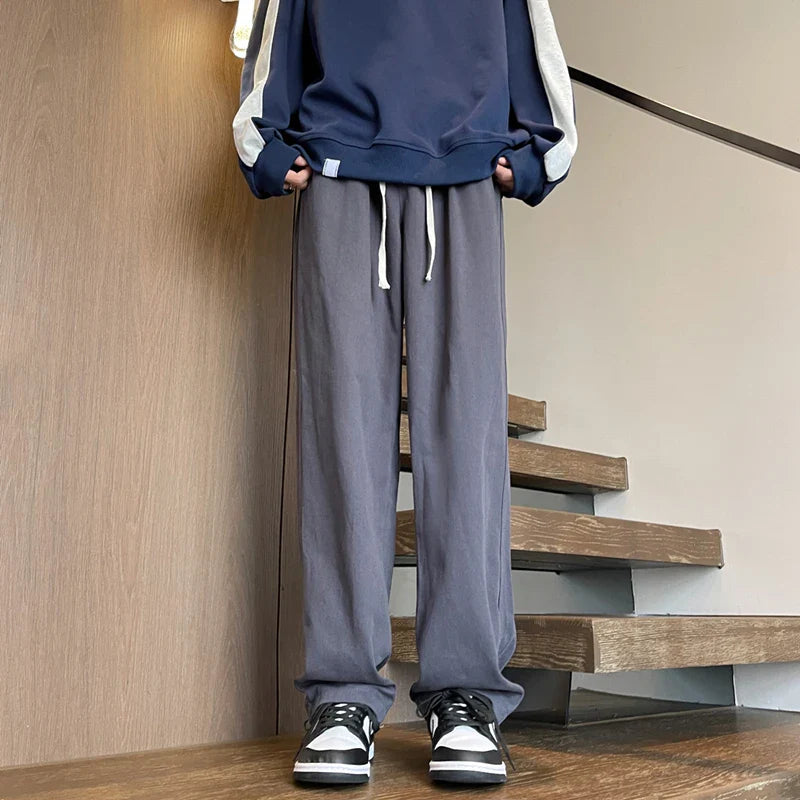 saferido Tracksuit Black Korean Fashion Joggers Pants Y2k Baggy Tactical Cargo Pants Khaki Harajuku Casual Stacked Sweat Pants