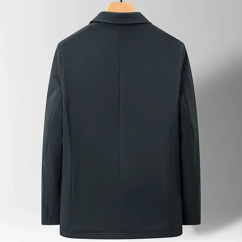 High-end new suit down jacket fashion handsome men lapel slim slim new national standard cashmere depth Blazers (M-4XL)
