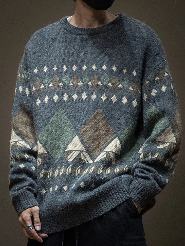 saferido Spring and Autumn New Men's Sweater Men's Autumn and Winter Extra Large Men's Fat Plus Youth Handsome Underlay Knitwear