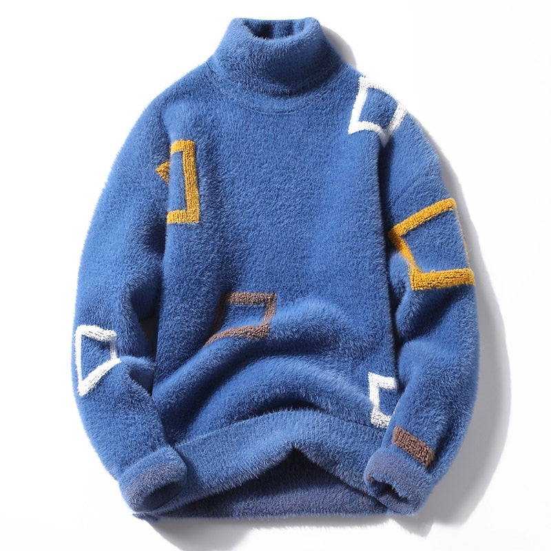Sweaters men Winter Letter pattern thick sweater men Student youth sweaters autumn Men's wool pullovers size S-3XL
