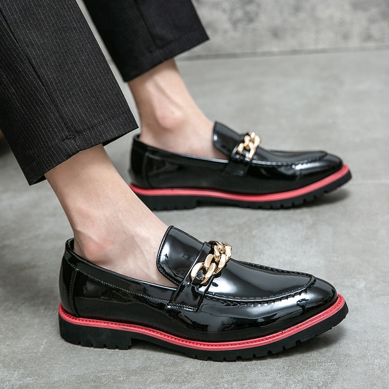 saferido Leather Designer Brand Luxury Men Casual Office Bussiness Black Loafers Mens Italian Wedding Dress Male Shoes mens shoes