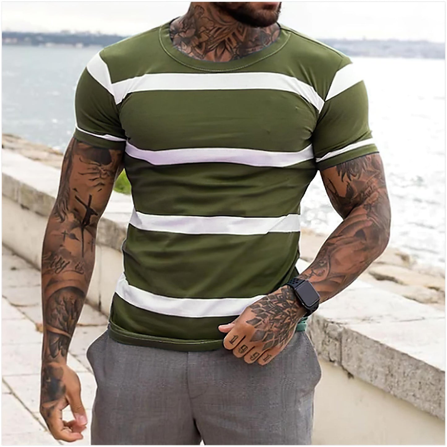 Men's T-shirt Checked Printed Loose Oversized Men' Top Holiday Casual Clothing Daily Short Sleeve T-shirt Fitness Sweatshirt Y2k