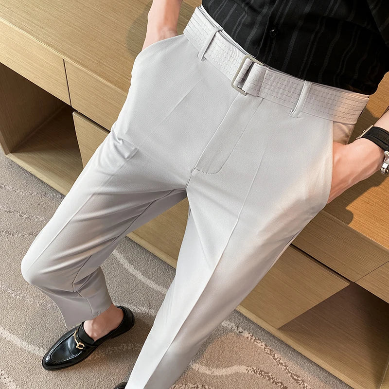 saferido Men Spring High Quality Leisure Blazer Pants/Male Summer Leisure Fashion Business Trousers Plus Size 28-36